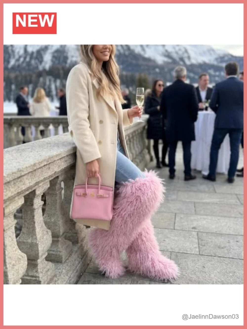 Thigh High Fur Boots for Women, Tall Over the Knee Furry Boots